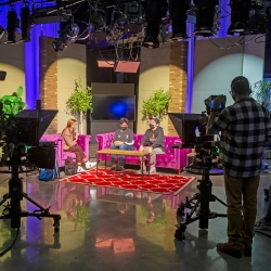 Photo of broadcast news studio