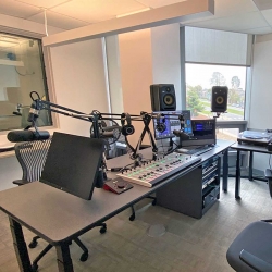 Photo of radio station studio