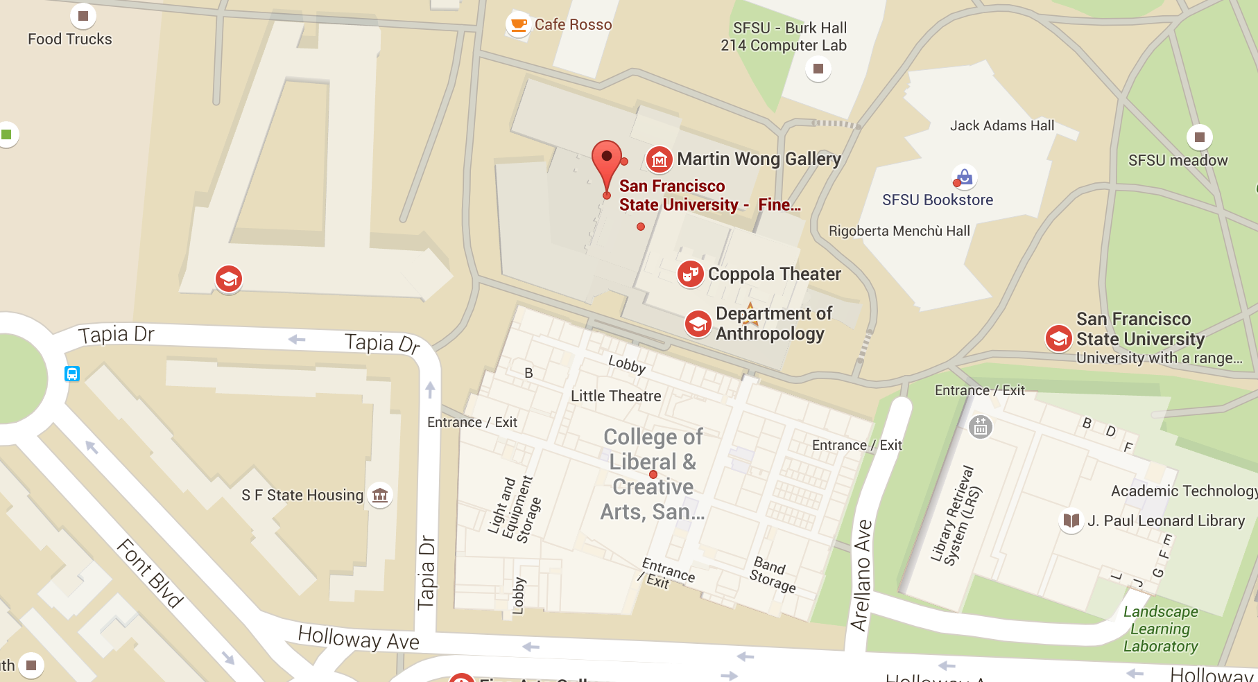 Fine Arts Building on maps